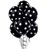 12 Inch Latex Light Black Polka Dot Balloon 12 Pic