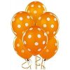 12 Inch Latex Orange Polka Dot Balloon 12 Pic