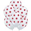 12 Inch Latex White Polka Dot Balloon 12 Pic