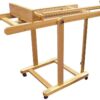 Mont Marte Tilting Studio Wooden Floor Easel. Height Adjustable Extra Large H-Frame Featuring a Large Tilt Range. Castor Wheels Allow Easy Movement and Can Be Locked into Place. - Image 2