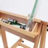 Mont Marte Tilting Studio Wooden Floor Easel. Height Adjustable Extra Large H-Frame Featuring a Large Tilt Range. Castor Wheels Allow Easy Movement and Can Be Locked into Place. - Image 9