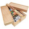 Mont Marte Multi-Purpose Wooden Art Box. 3 Layers of Storage for Organizing Art Supplies. Features a Leather Carry Handle for Easy Transport - Image 5