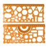 2 Pc Drawing Templates Geometric Ruler - Image 5