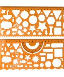 2 Pc Drawing Templates Geometric Ruler4 1