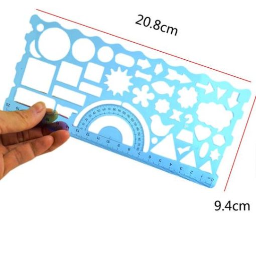 2 Pc Drawing Templates Geometric Ruler6 1