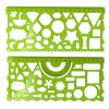 2 Pc Drawing Templates Geometric Ruler - Image 8