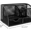 5 Compartment Desk Organiser Pen Stand Pencil Holder Stationary Storage Organizer for Home, Office, Students, and Study Table - Image 2