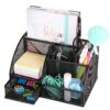 5 Compartment Desk Organiser Pen Stand Pencil Holder Stationary Storage Organizer for Home, Office, Students, and Study Table - Image 3
