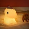 Cute Little Unicorn Silicone LED Night Lamp, USB Rechargeable Children Night Light with Warm White & 7-Color Breathing Modes, Touch Sensor Control - Image 2