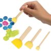 Round Paint Foam Sponge Brush 5 Pcs Set, Wooden Handle Foam Brush, Paint Tools for Kids, Painting Stipple, 5 Assorted Size - Image 4