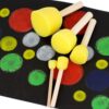 Round Paint Foam Sponge Brush 5 Pcs Set, Wooden Handle Foam Brush, Paint Tools for Kids, Painting Stipple, 5 Assorted Size - Image 5