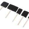 Foam Brush for Art and Craft | Foam Brush with Wooden Handle for Painting Graffiti Dust Cleaning | Set of 5 with Different Sizes - Image 3