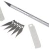 Detail Precision Pen Knife with 5 Interchangeable Sharp Blades Utility Knife for Crafting, Cutter,Art Work, Mat Cutting, Fine Angle Cutting, Carving, Razor, Stripping - Image 2