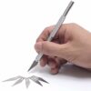 Detail Precision Pen Knife with 5 Interchangeable Sharp Blades Utility Knife for Crafting, Cutter,Art Work, Mat Cutting, Fine Angle Cutting, Carving, Razor, Stripping - Image 4