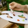 Mont Marte detail white acrylic pallete 23x30cm Ideal Artist Palette for Acrylic Paint and All waterbased Paints – White Painting Palette with Hole for Thumb - Image 2