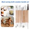 KARDIFF Assorted 11pc Set Pottery Clay Tool Candle Wood Sculpture Carving Hand Tools Kit - Image 4