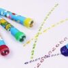Praxon Kids Drawing Sketch Pen With Roller Stamp with Water Based Ink for Return Gift for Kids - Dual Tip Marker Set Highlighter Sketch Pen - 2 in 1 Combo Marker Pen Roller Stamp - Set of 10 - Image 2
