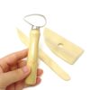 8 Pc Wooden Pottery Sculpting Clay Cleaning Tool Set, Includes Clay Cutting, Modeling, Trimming Tools, for Beginner Level Pottery and Smoothing, Cleaning, Carving, Shaping and Sculpting - Image 3