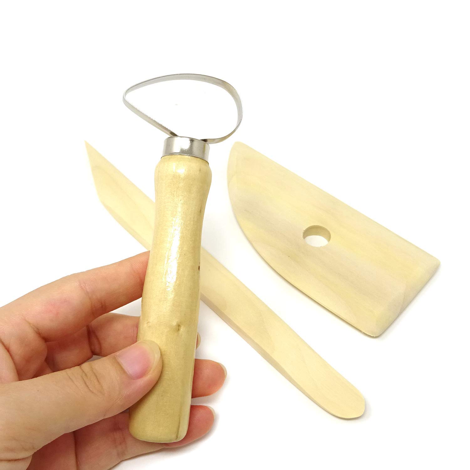 8 Pcs Wooden Pottery Sculpting Clay Cleaning Tool Set, Includes Clay  Cutting, Modeling, Trimming Tools.