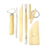 8 Pc Wooden Pottery Sculpting Clay Cleaning Tool Set, Includes Clay Cutting, Modeling, Trimming Tools, for Beginner Level Pottery and Smoothing, Cleaning, Carving, Shaping and Sculpting - Image 4