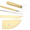 8 Pc Wooden Pottery Sculpting Clay Cleaning Tool Set, Includes Clay Cutting, Modeling, Trimming Tools, for Beginner Level Pottery and Smoothing, Cleaning, Carving, Shaping and Sculpting - Image 6