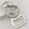 50 Years Calendar Compass Bottle Opener Silver Metal Keychain for Car, Bike Keyring - Image 3