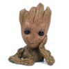 Bobble Beautiful 360 Degree Revolving Wooden Flower Pot for Office Desk Table Top Home Decor- Brown - Image 4
