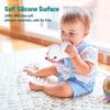 Cute Little Unicorn Silicone LED Night Lamp, USB Rechargeable Children Night Light with Warm White & 7-Color Breathing Modes, Touch Sensor Control - Image 6