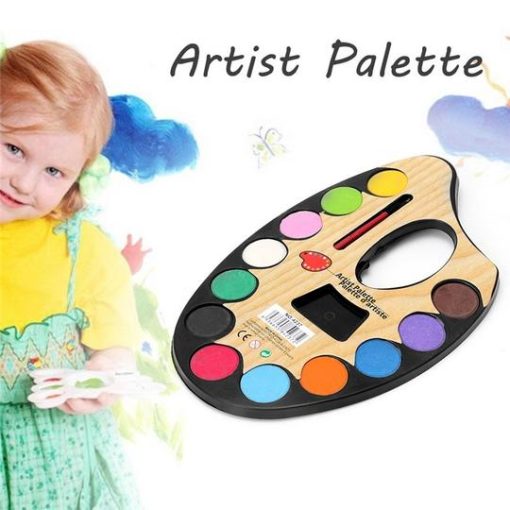 Artist Palette 12 Water Color with Brush1