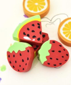 Assorted Fruit Shaped Rubber Eraser 4 Pcs Pack2