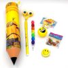 Big Pencil Style Zip Box With 5 Cute Items For Boys