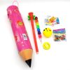 Big Pencil Style Zip Box With 5 Cute Items For Girls