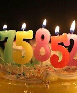 Candy Color Numbers Cake Decoration Candles2