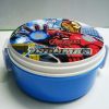 Cartoon Print Round Lunch Box with spoon