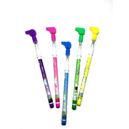 Colorful Fan Whistle Assorted Pencil With Non Sharpening Stacking Lead