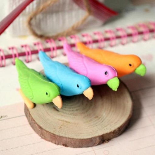 Colorful Parrot Style Erasers