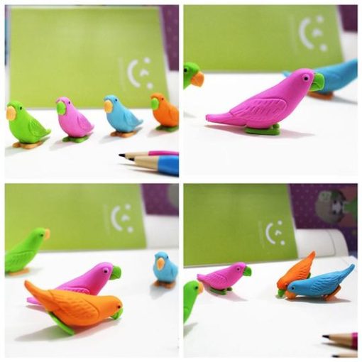 Colorful Parrot Style Erasers1