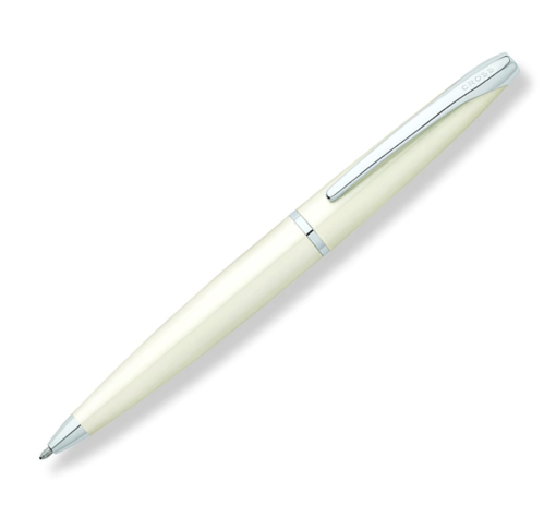 Cross ATX Pearlescent White Ballpoint Pen 882 38