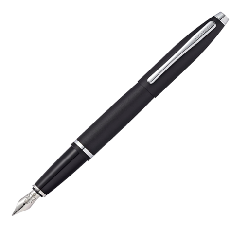 Cross Calais Matte Black Fountain Pen with Medium Stainless Steel Nib in Gift Box AT0116 14MS img1