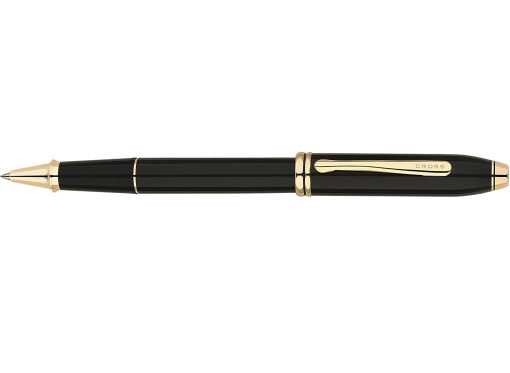 Cross Townsend Black Lacquer Selectip Rollerball Pen with 23KT Gold Plated Appointments img2