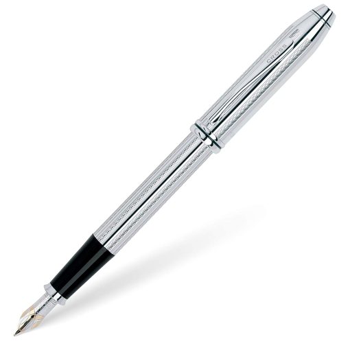 Cross Townsend Platinum Fountain Pen Rhodium Plated 18 Karat Gold Nib Medium AT0046 1MD img1