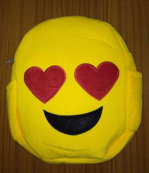 Emoji Smiley Design Yellow Soft School Carry Bag 3 Designs