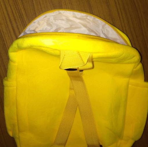 Emoji Smiley Design Yellow Soft School Carry Bag 3 Designs7