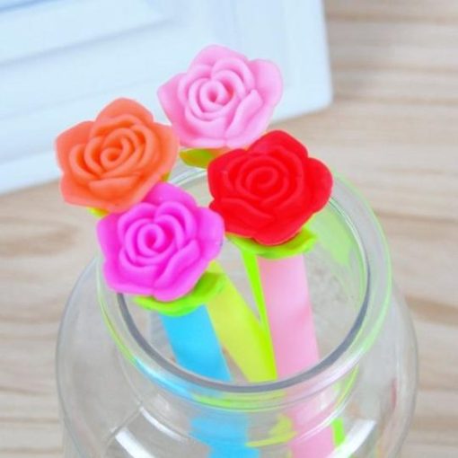 Flower Rose Gel Pen Candy Color Assorted1