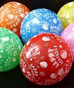 HBD Printed Multicolour Balloons Pack of 10 Size 12 inch2