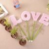 LOVE Potted Flower Ball Pen Gift Set set of 4 LOVE