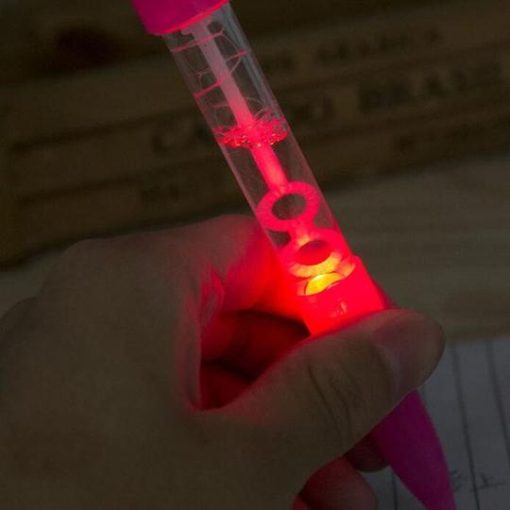 Light Up Pen With Bubble Sticks Funny Stamper2