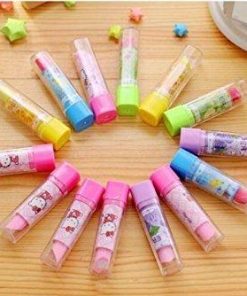 Lipstick Style Rubber Eraser For Girls3