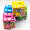 Metal Square Piggy Money Bank with Key Lock (Small  6x6.2 cms) - Image 2