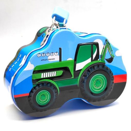 Metal Tractor Design Piggy Money Bank with Lock 9x14 cms5